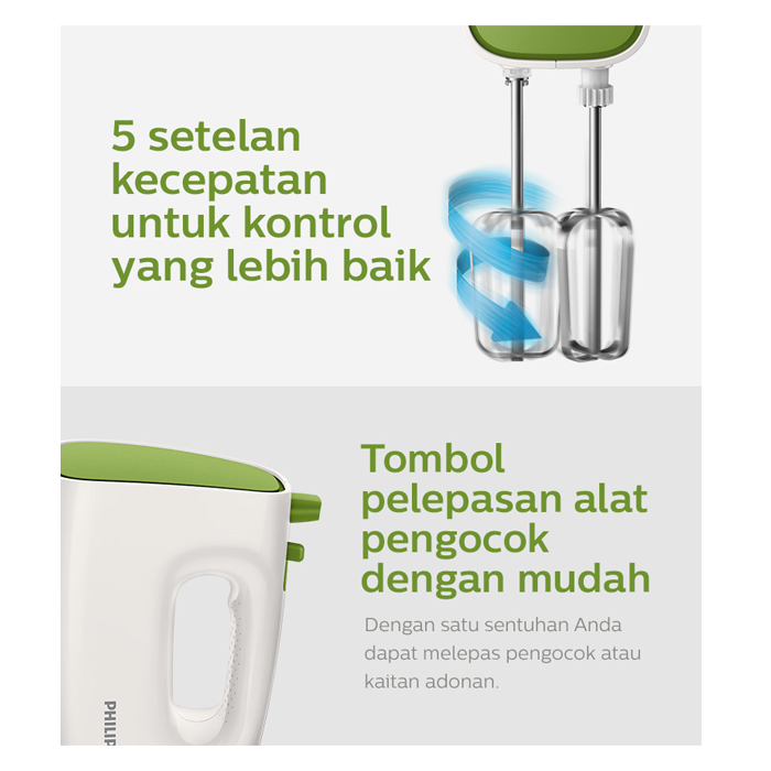 Philips Hand Mixer - HR1552/40 - Hijau